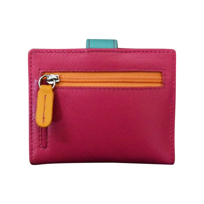ILI New York Mini Asymmetric Card Wallet Palm Beach zipper closure