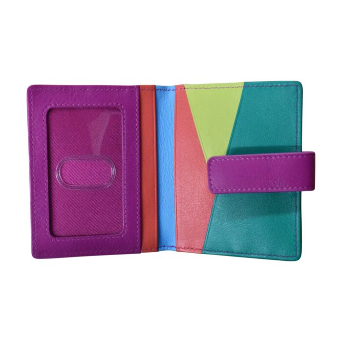 ILI New York Mini Asymetric Card Wallet Paradise Multicolor ID Window