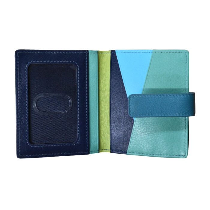 ILI New York Mini Asymmetric Card Wallet Serenity Multicolor ID window