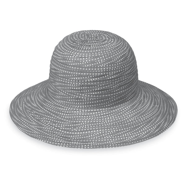 Petite Grey with white dots Scrunchi hat