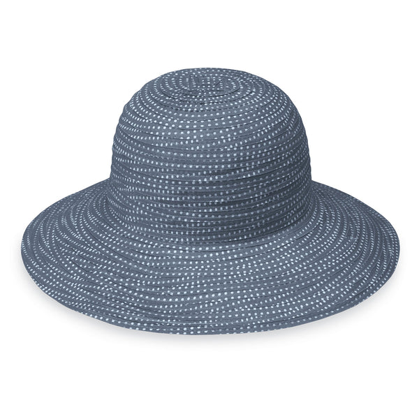 Petite Slate with white dots Scrunchi hat