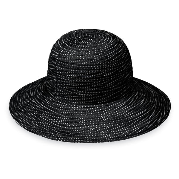 Petite Black with white dots Scrunchi hat