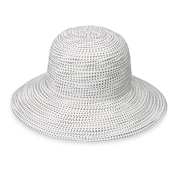 Petite White with black dots Scrunchi hat