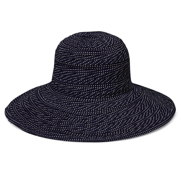 Black with white dots Scrunchi hat