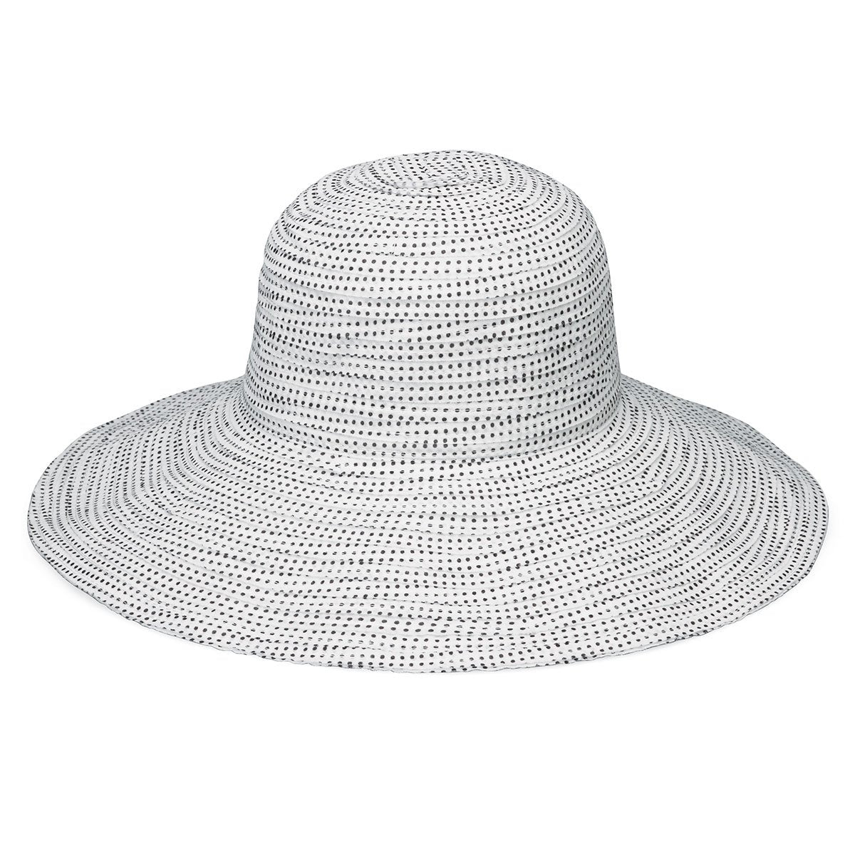 White with black dots Scrunchi hat